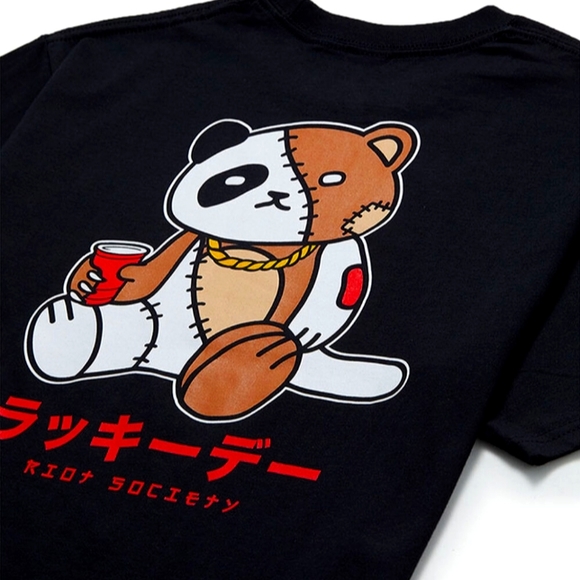 Riot Society Suji Kanji T-Shirt, Medium, Black. - Picture 3 of 5